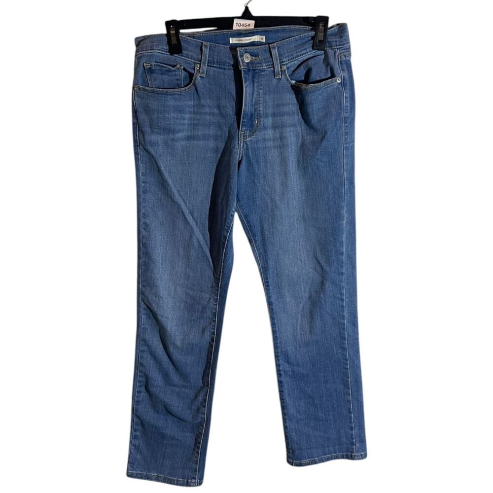 Levi's Straight Jeans Womens Size 8 Medium Wash Mid Rise Denim Stretch Classic
